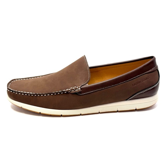 Aston Marc Men's Crosby Slip-On Shoe Loafer Brown Size 12M NWT/BOX - Picture 6 of 11